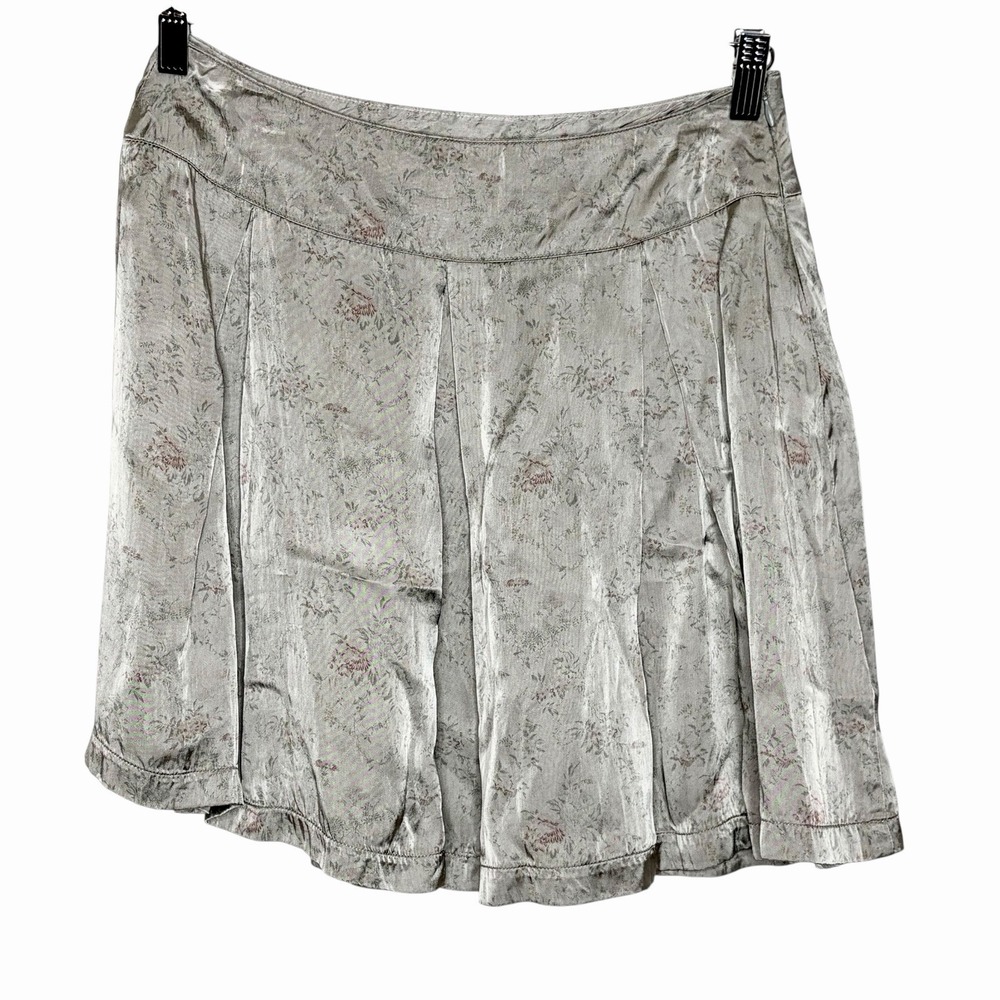 Zadig & Voltaire Floral Satin Mini Skirt Womens Size 34 XS Fairy Coquette Boho